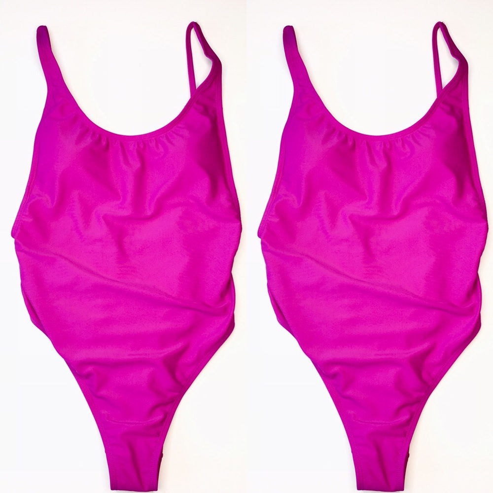 xhilaration | NWOT Scoop Back Magenta One Piece B1